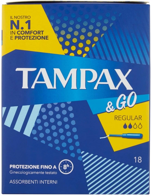 ASSORBENTI TAMPAX & GO REG.x18